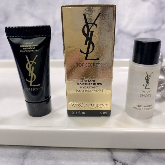 Yves Saint Laurent Skincare Gift Set 2pc, Moisture Glow, Pure Shots Polish - Picture 3 of 10
